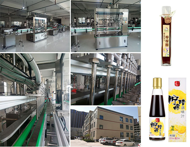 辉达娱乐厂房辉达娱乐
食品液体灌装机械设备展示及柠檬醋调味食品灌装机灌装样品
